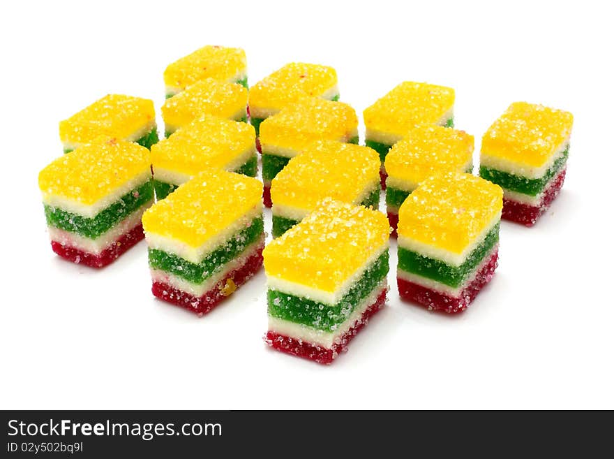 Multi-coloured fruit candy, fruit jelly