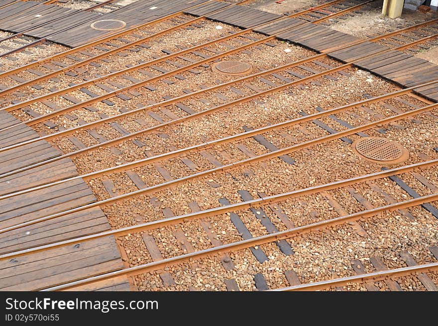 Texture of the fan-shaped tracks