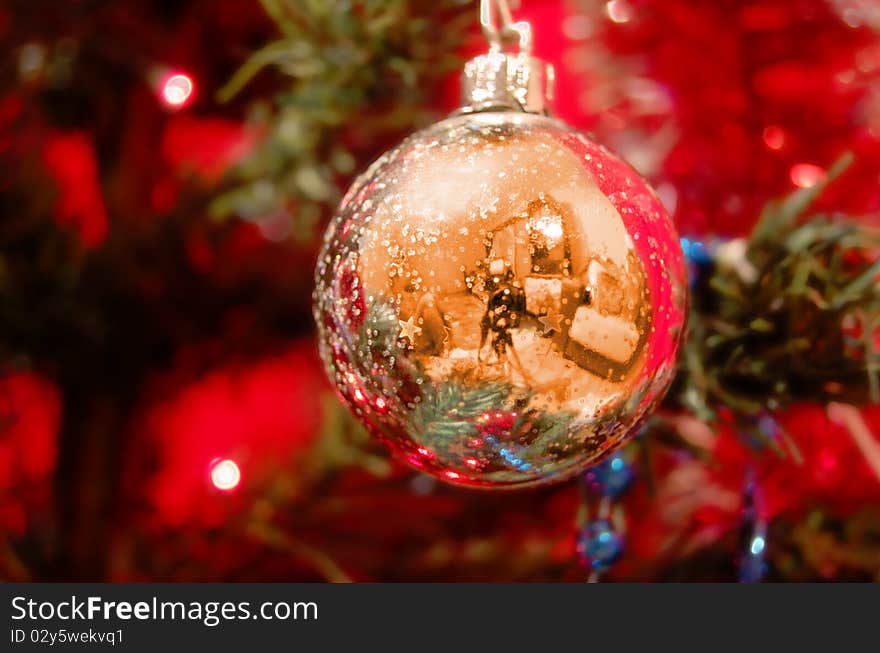 Christmas ball with room reflection!. Christmas ball with room reflection!