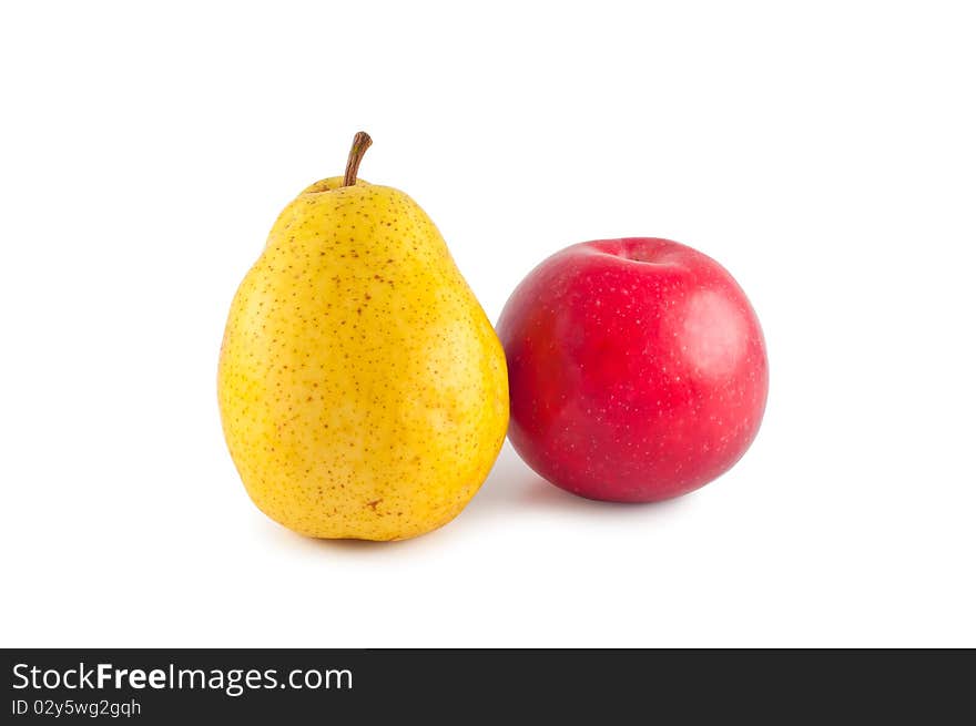 Pears apple isolated on white.