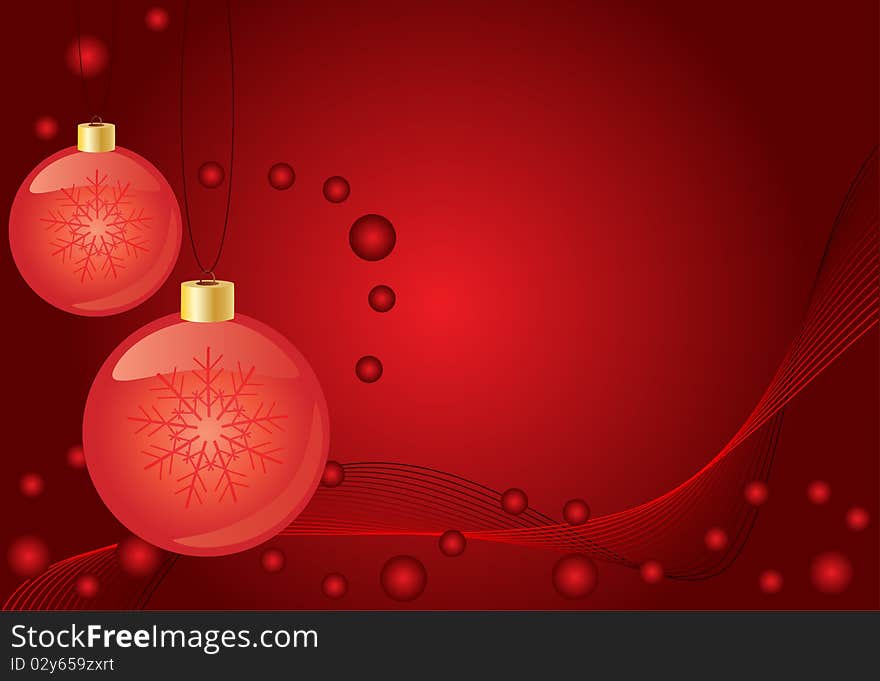 Abstract  red christmas  background, with room for text