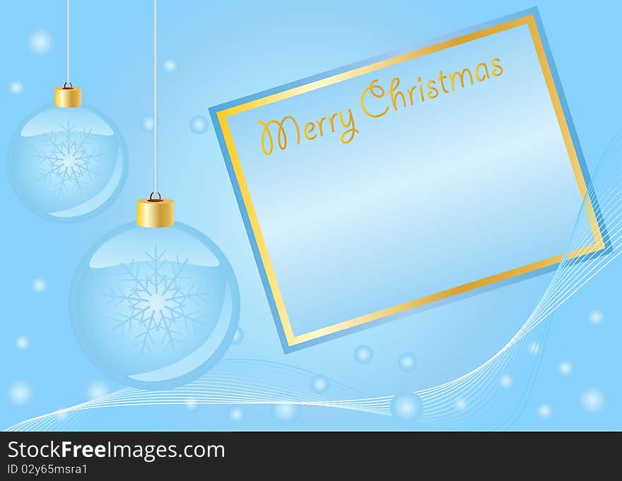 Abstract blue christmas  background, with room for text