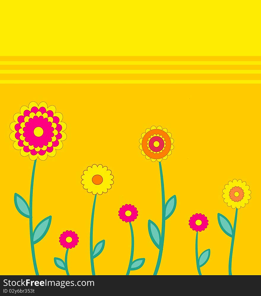 Simple background with flowers.