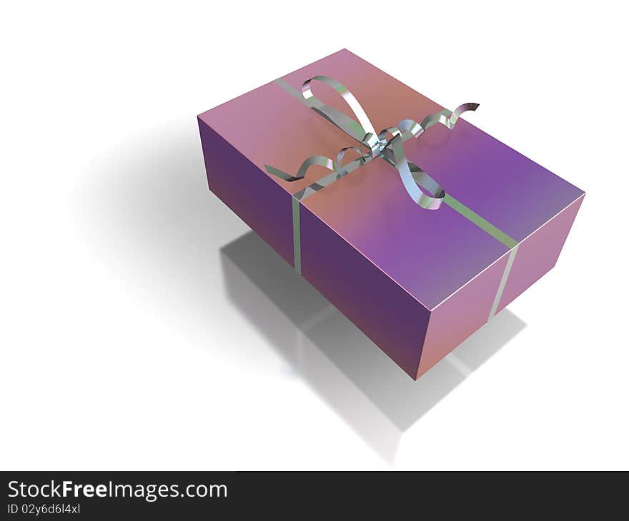 3D representation of a wrapped gift