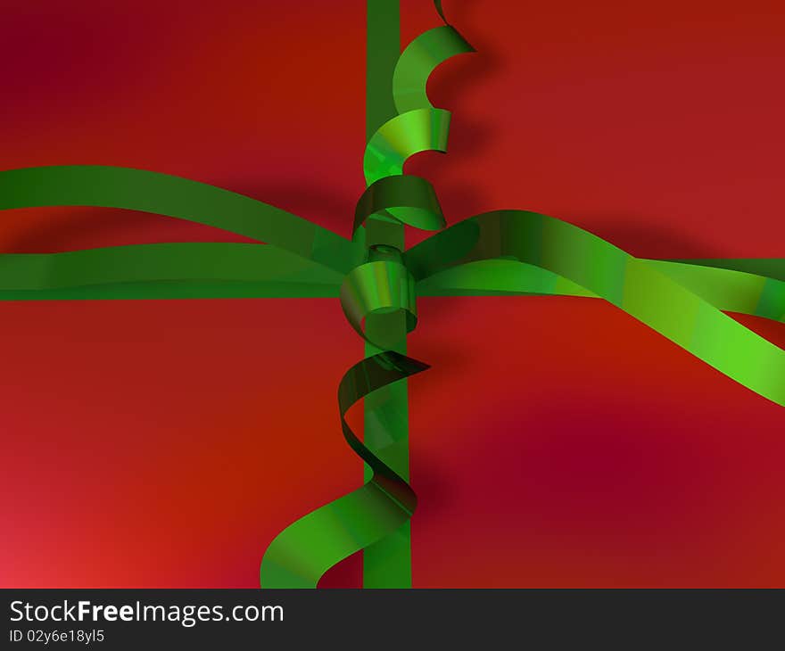 3D-modelled gift representing notions such as christmas, birthday, festive season, consumerism and celebration of an event