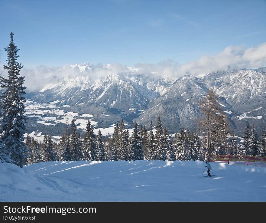 The ski resort  Schladming . Austria. The ski resort  Schladming . Austria