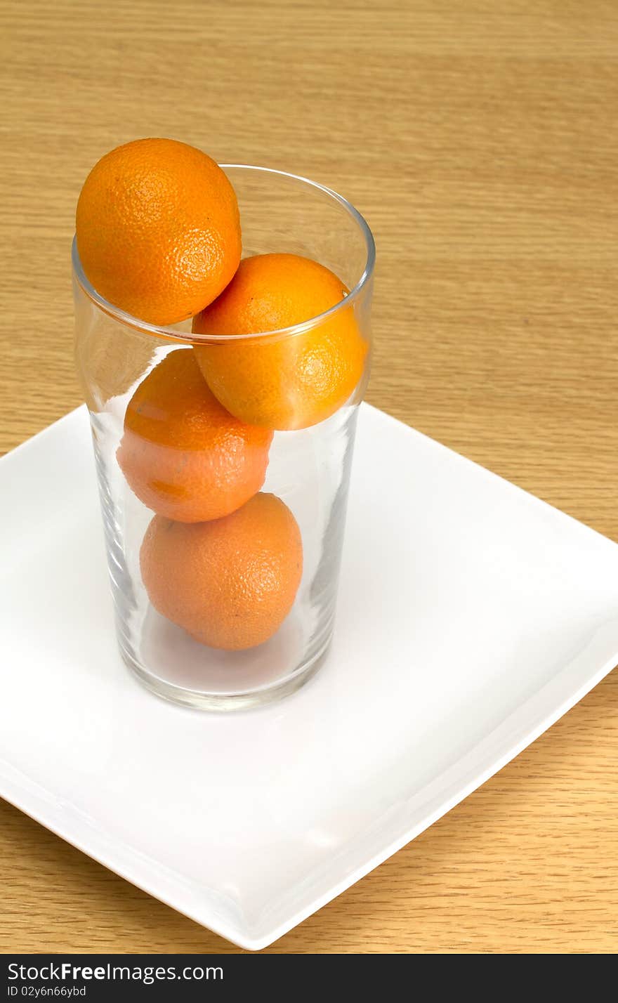 Oranges in glass