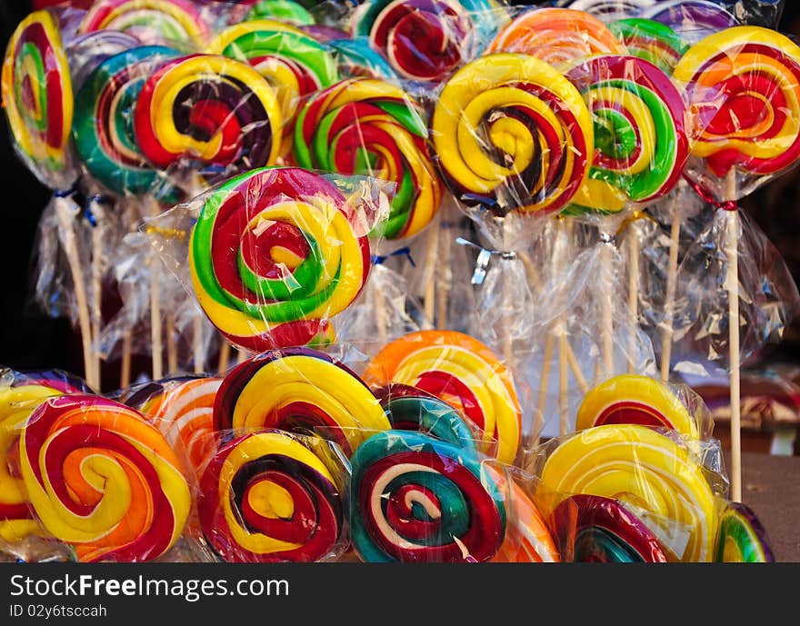 Colourfull lollipops