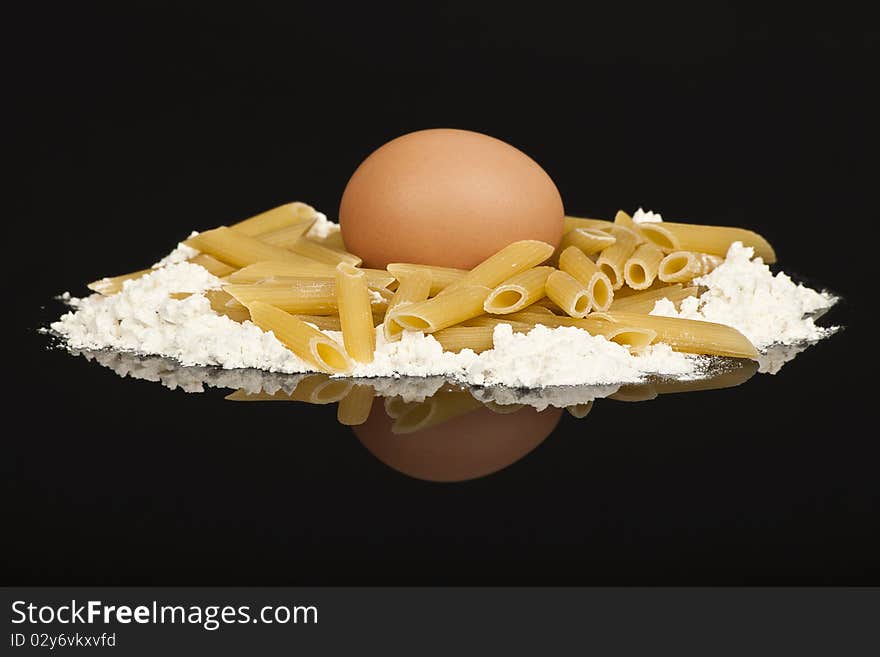 Pasta with flour and egg