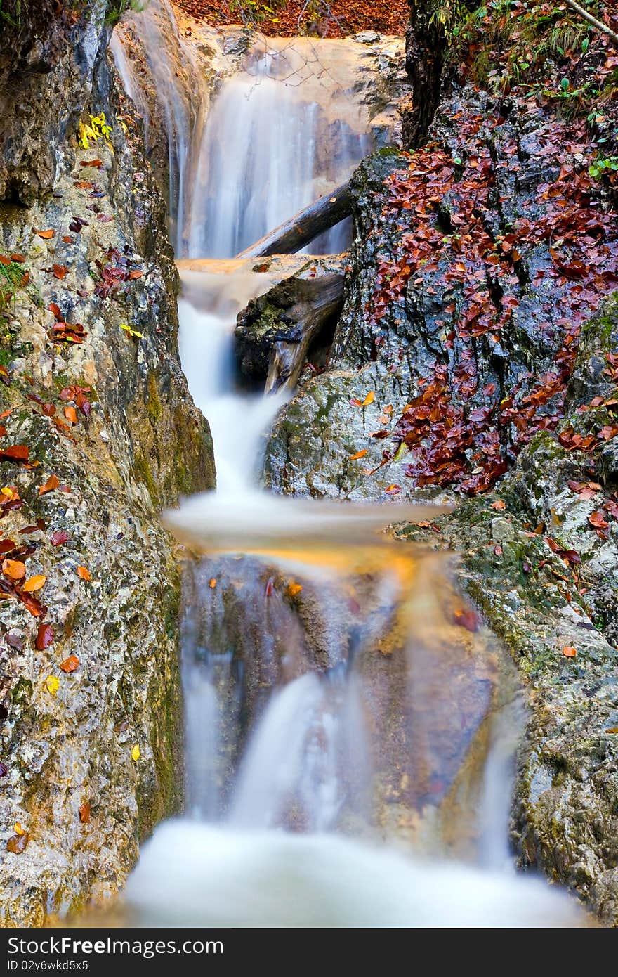 Long exposure of a small waterfall. Long exposure of a small waterfall