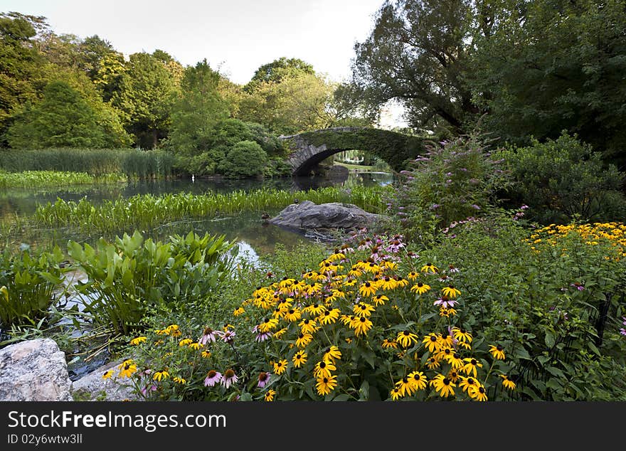 Gapstow bridge in summer