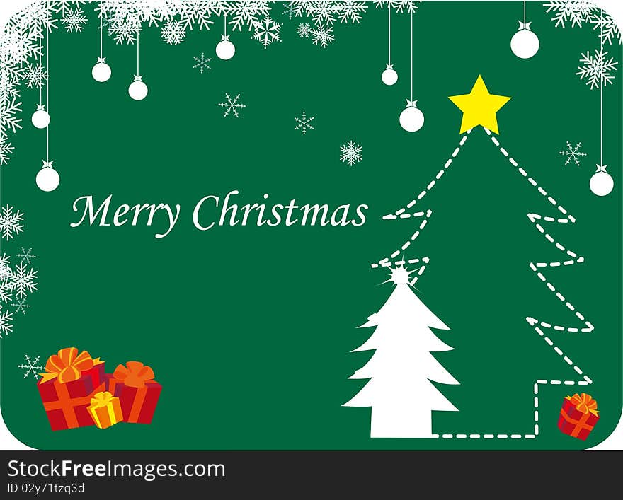 Illustration of Christmas greetings card. Illustration of Christmas greetings card