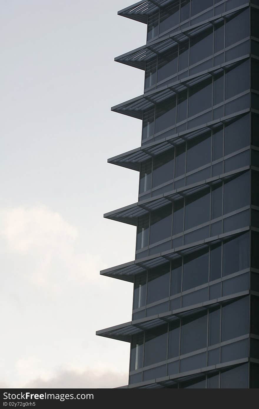 Facade of modern building in sao paulo brazil