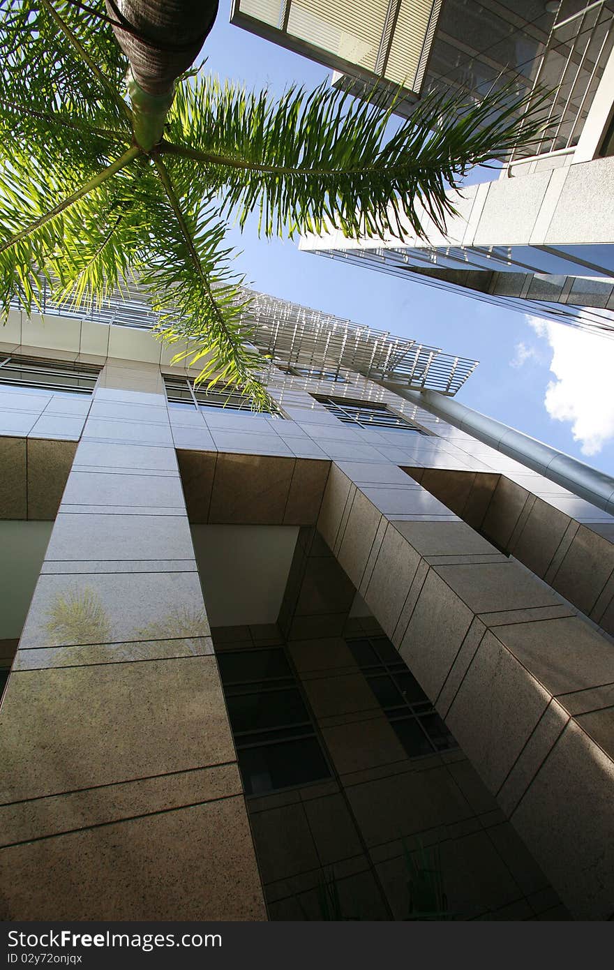 Facade of modern building  in sao paulo brazil