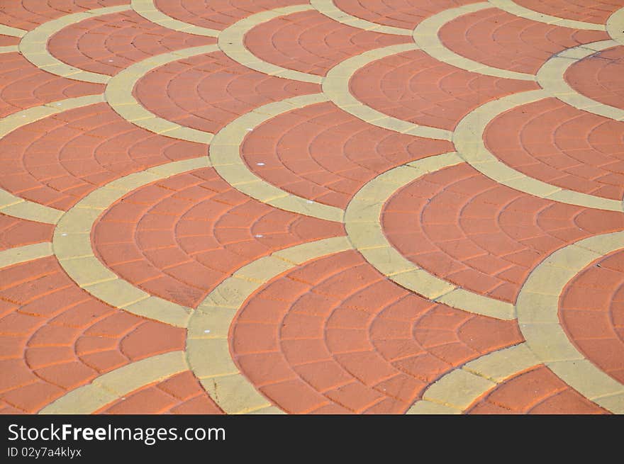 Brick floor tile