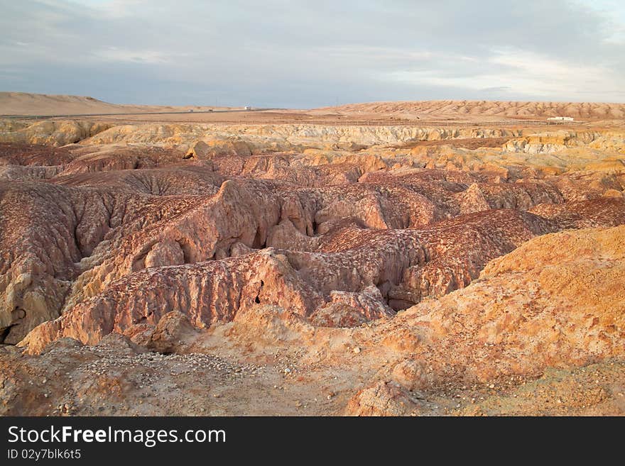 Colorful eroding land