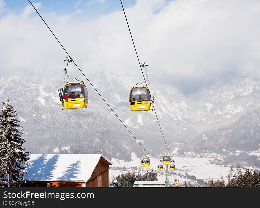 The ski resort Schladming . Austria. The ski resort Schladming . Austria