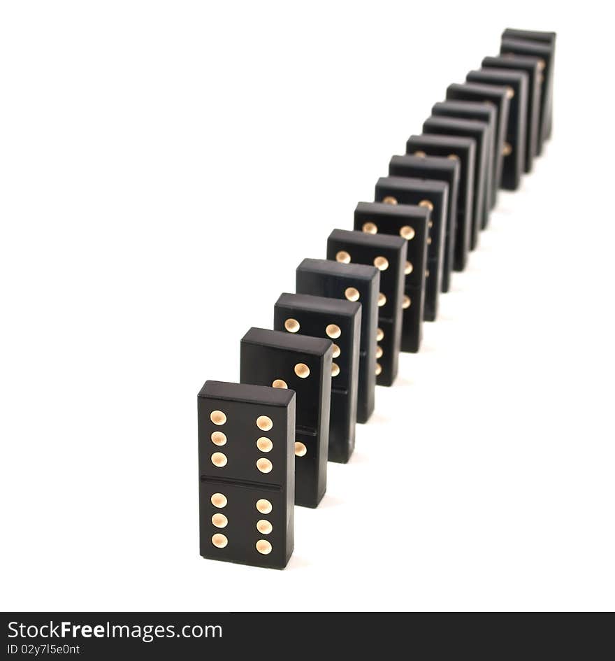 Dominos on a white background