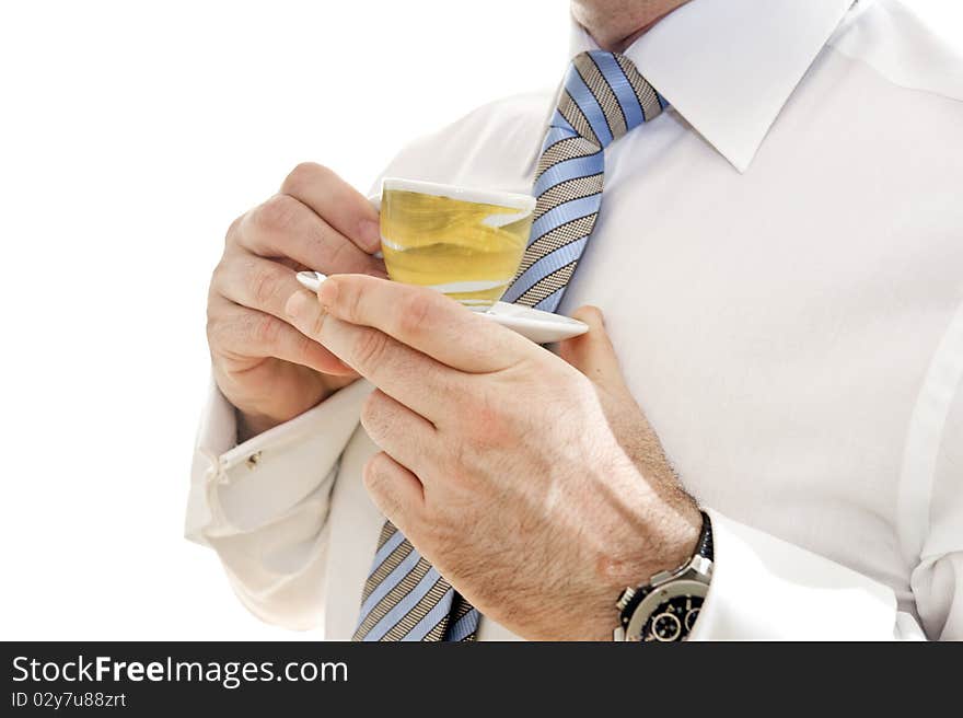 Businessman Drinking Coffee