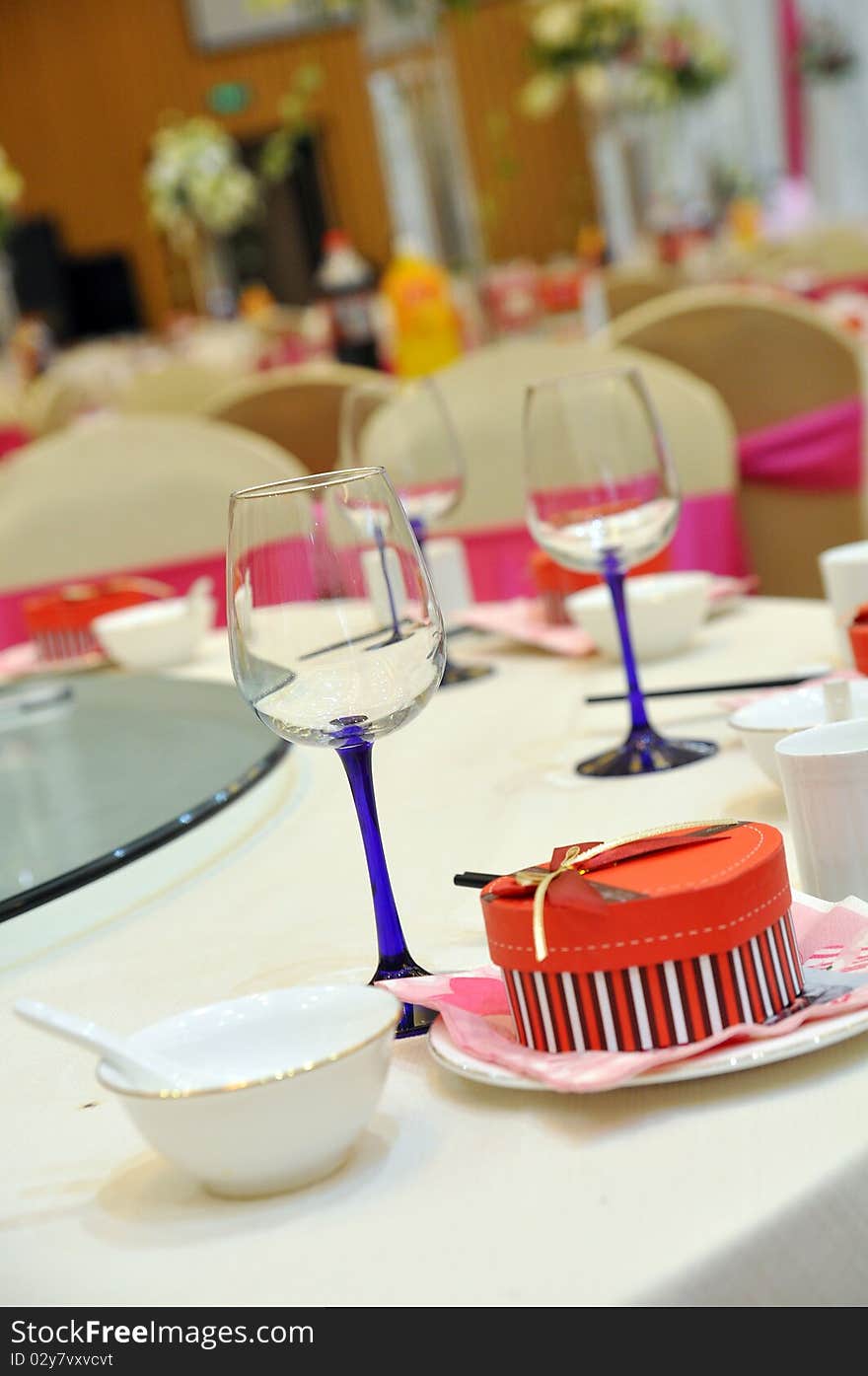 Candy box on the table，which taken in a wedding of china