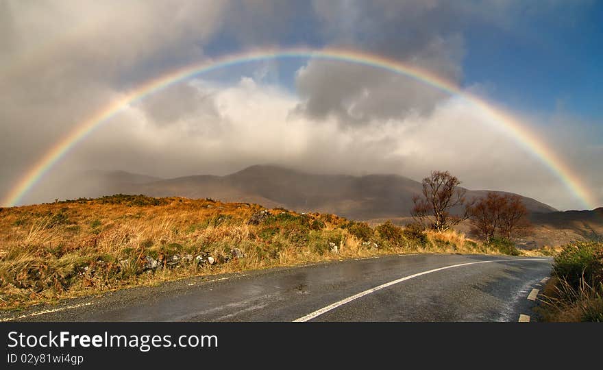 Beautifull full rainbow in ireland