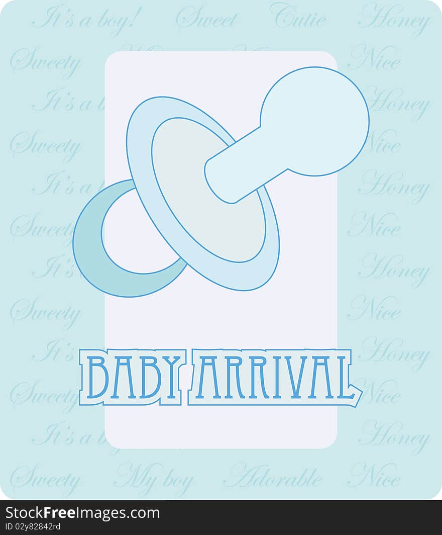 Baby arrival card