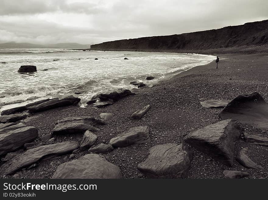 Beautiful wild beach in Ireland. Beautiful wild beach in Ireland