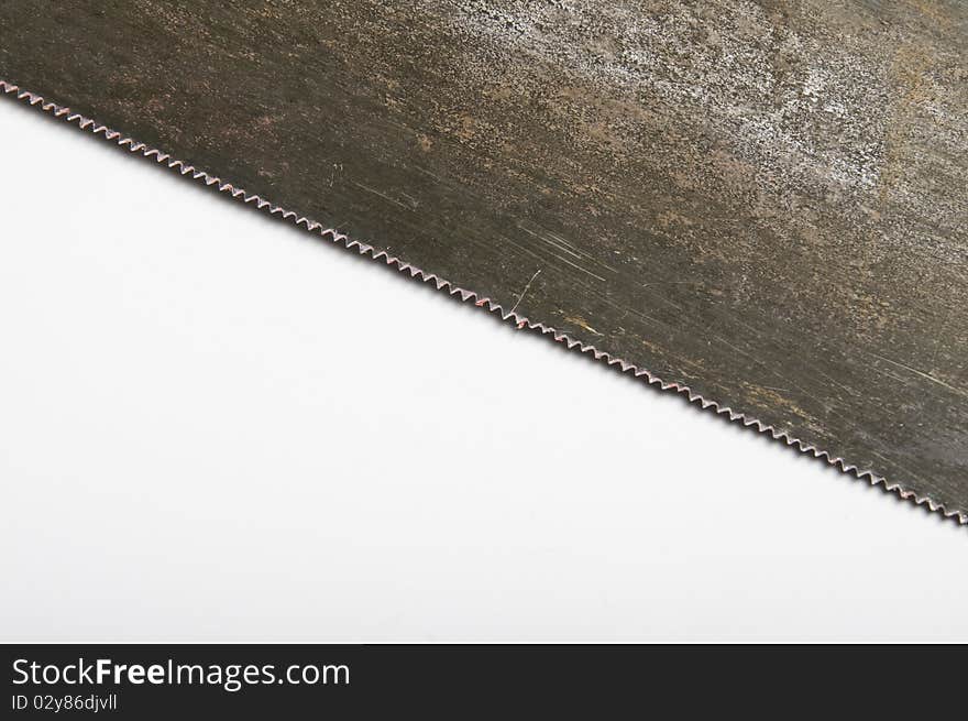 This image shows the teeth of a saw wood. This image shows the teeth of a saw wood