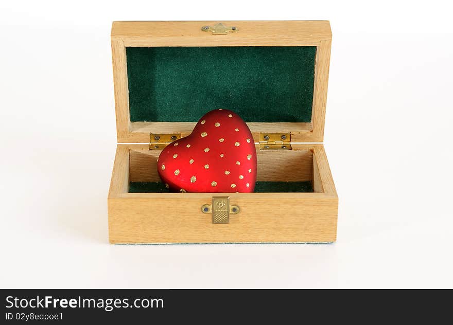 Christmas decoration in a wooden box