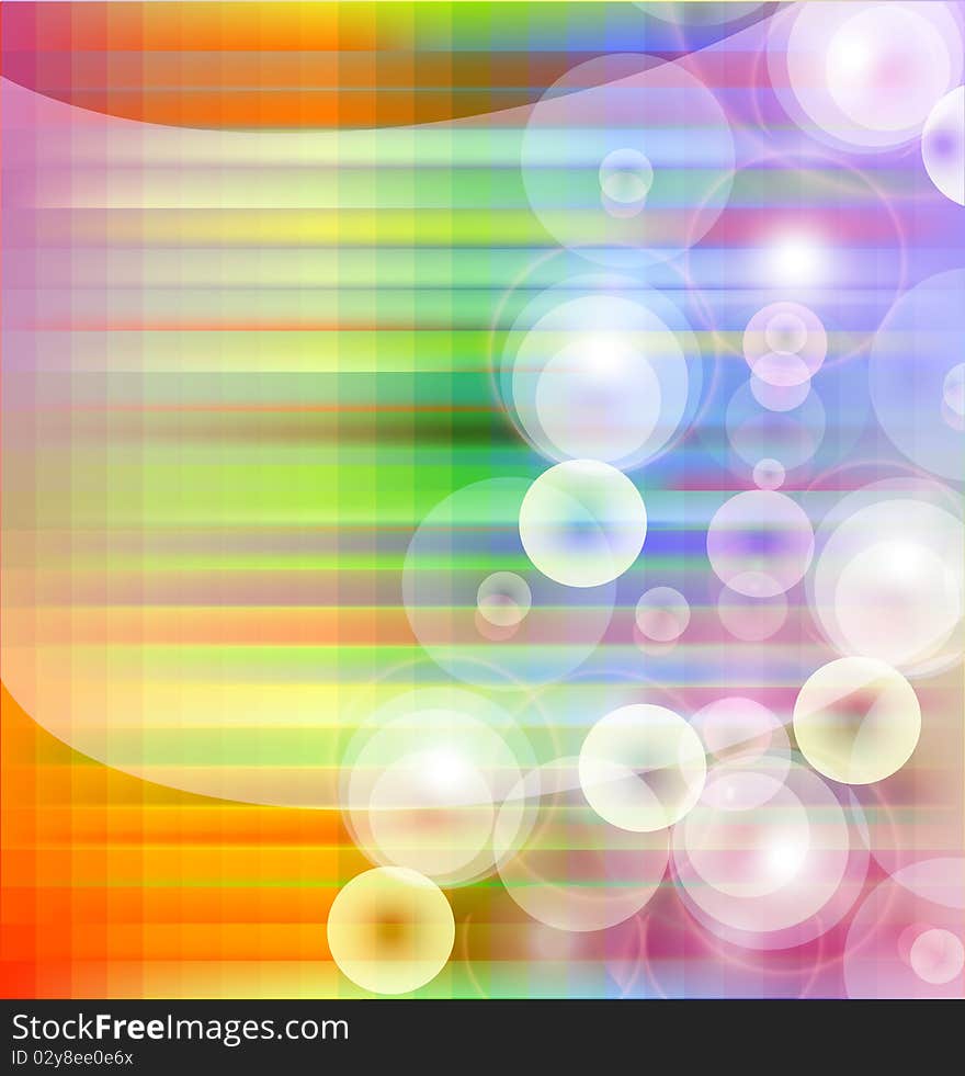 Colorful abstract background with transparent circles