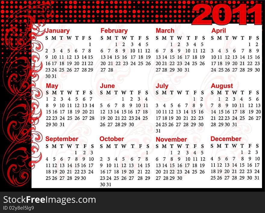 Calendar For 2011