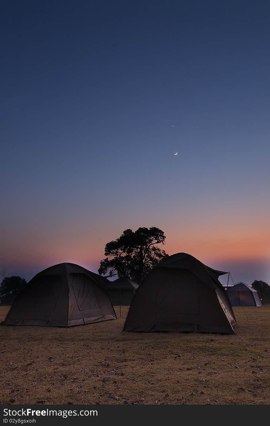 Night in a camp near ngorongoro. Night in a camp near ngorongoro