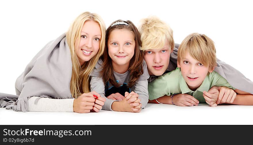 Group of young and beautiful teens