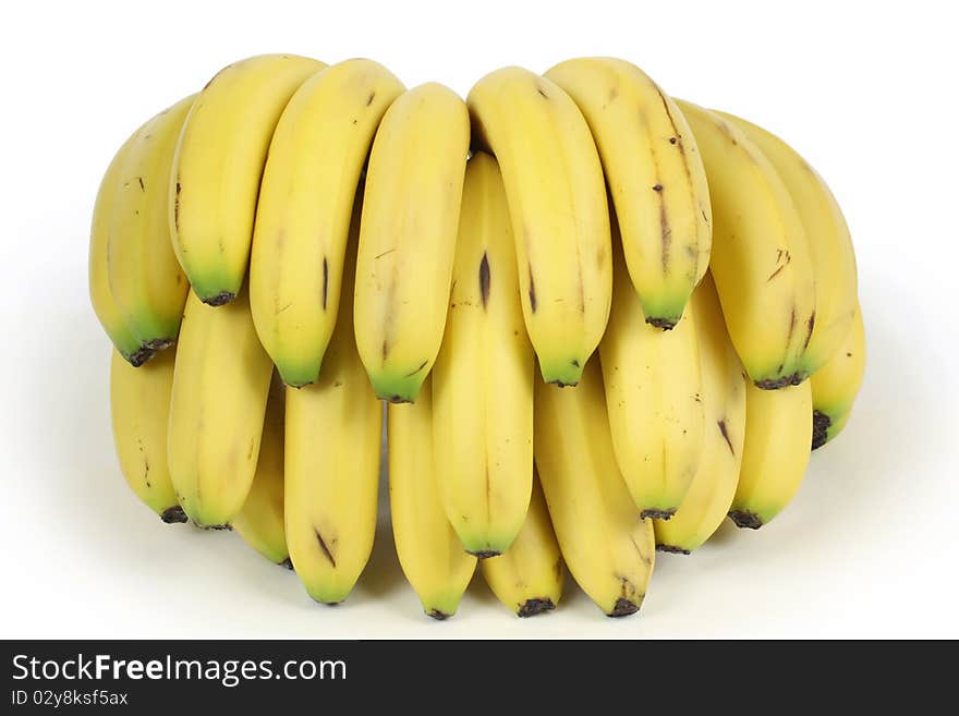 Bananas on a white background