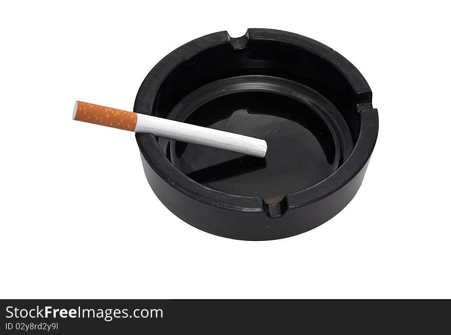 Ashtray and cigarette