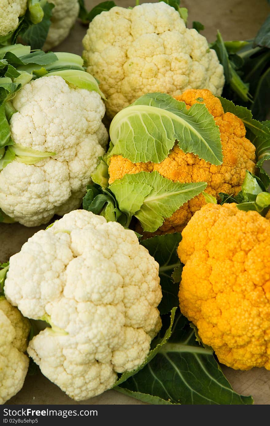 White And Orange Cauliflower