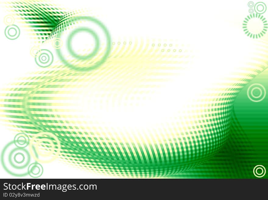 Abstract background of green and yellow tones.