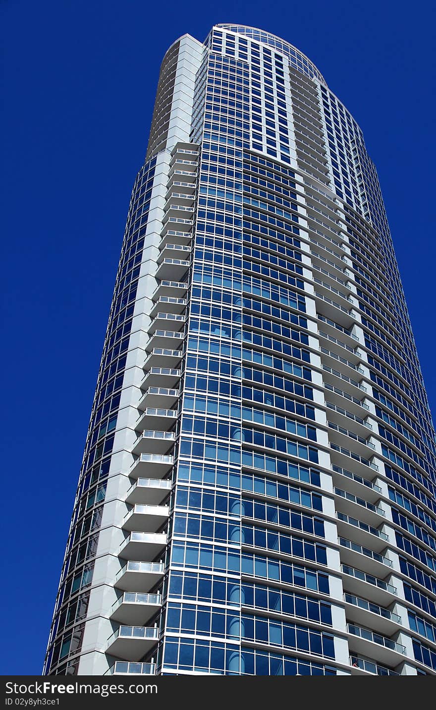 Modern skyscraper with bule sky