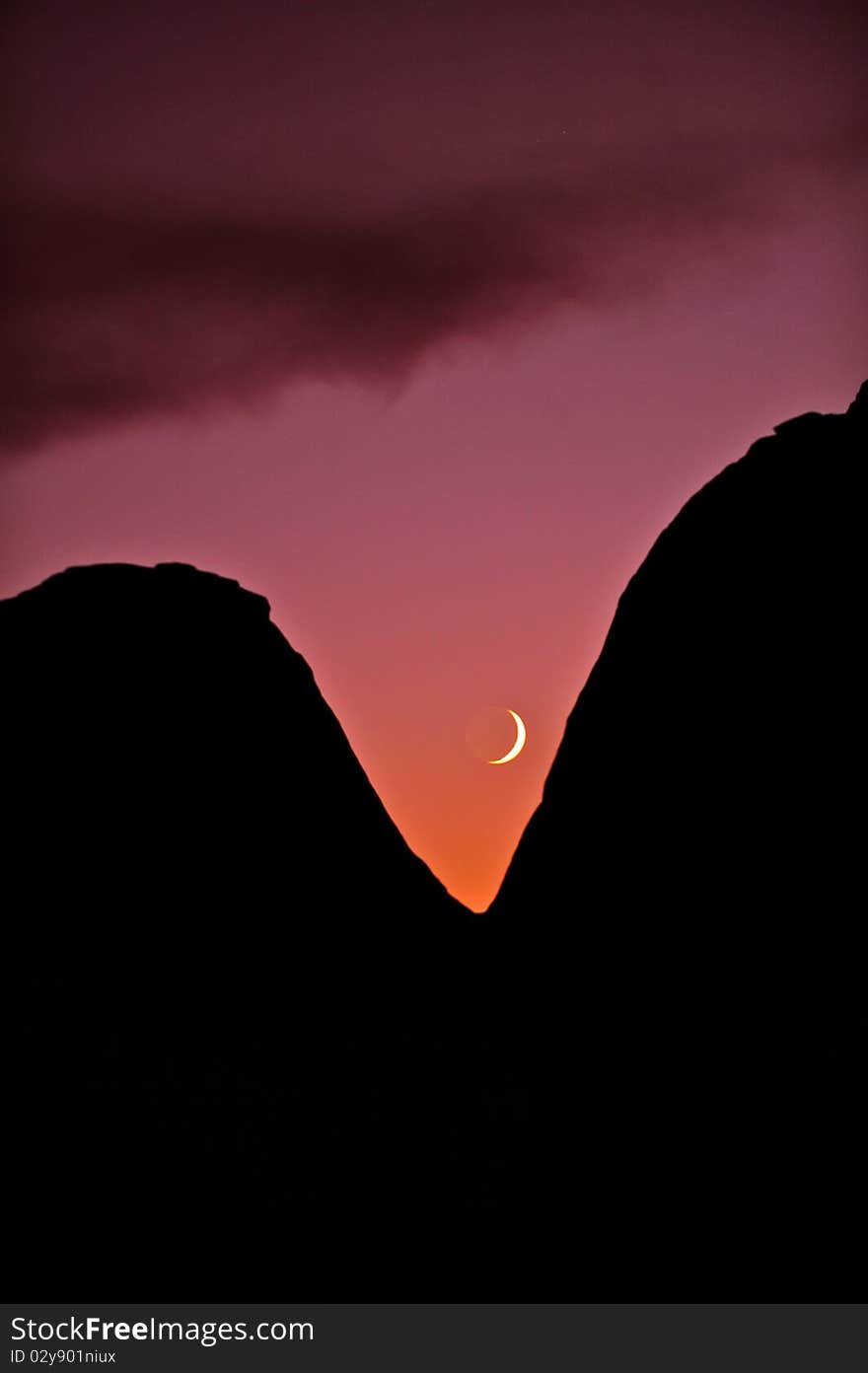 Rising Moon at Sunset