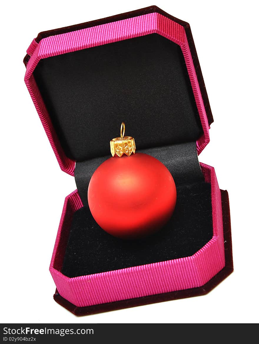 Christmas Balls In Small Box For A Gift