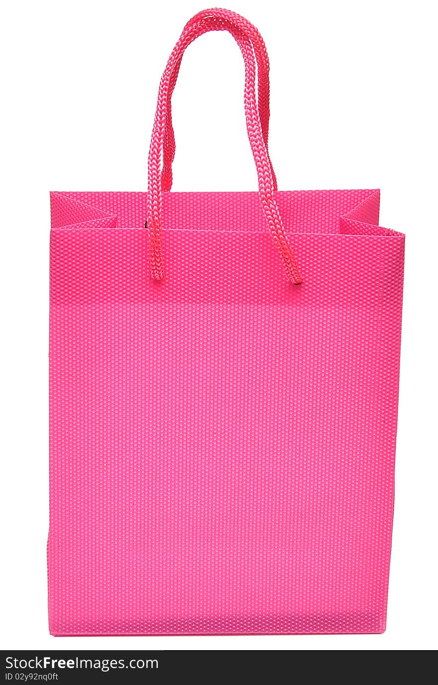 Isolated Shopping Red Bag