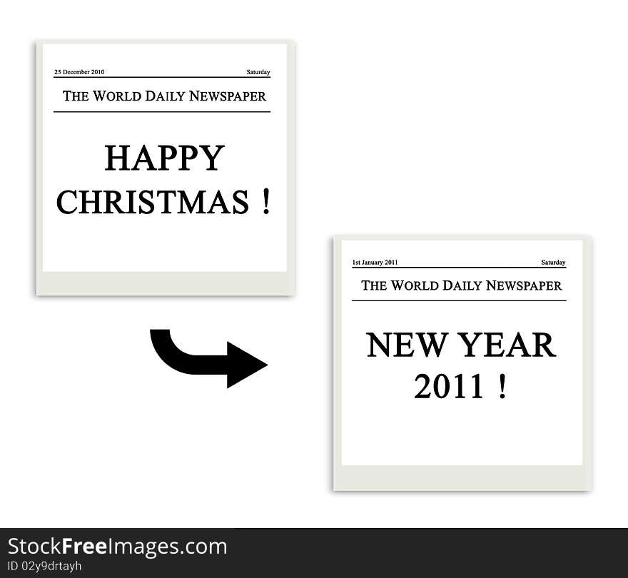 Images of newspaper on christsmas and new year. Images of newspaper on christsmas and new year