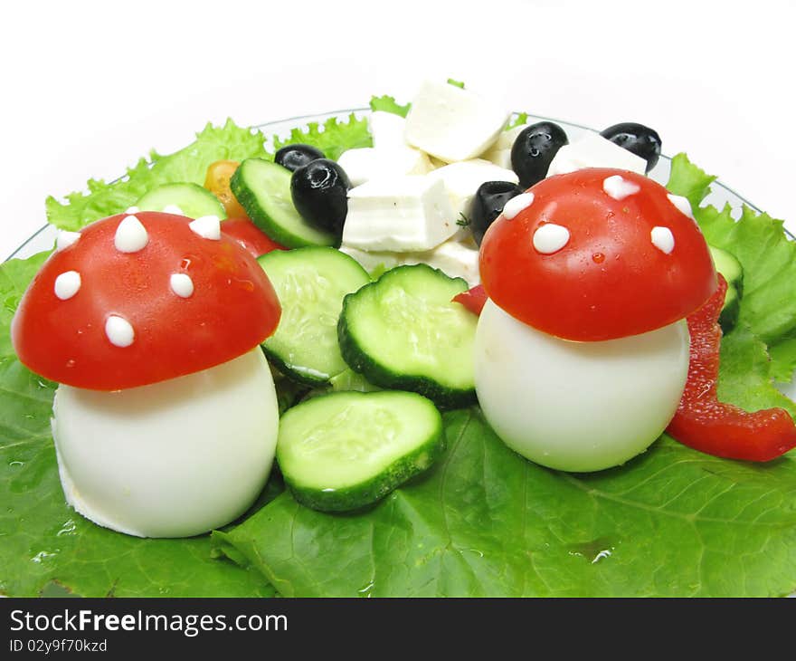 Creative vegetable salad