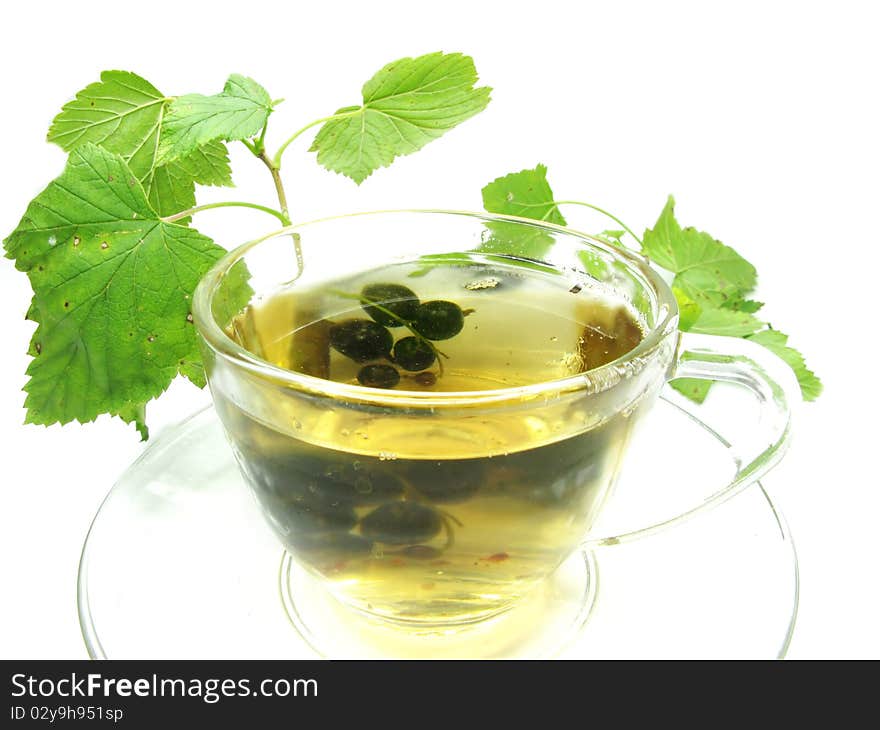 Herbal tea with currant extract