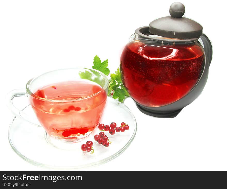 Herbal tea with currant extract