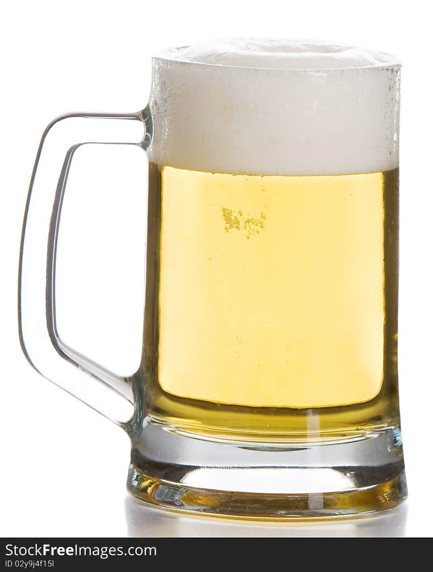 Beer glass isolated on white