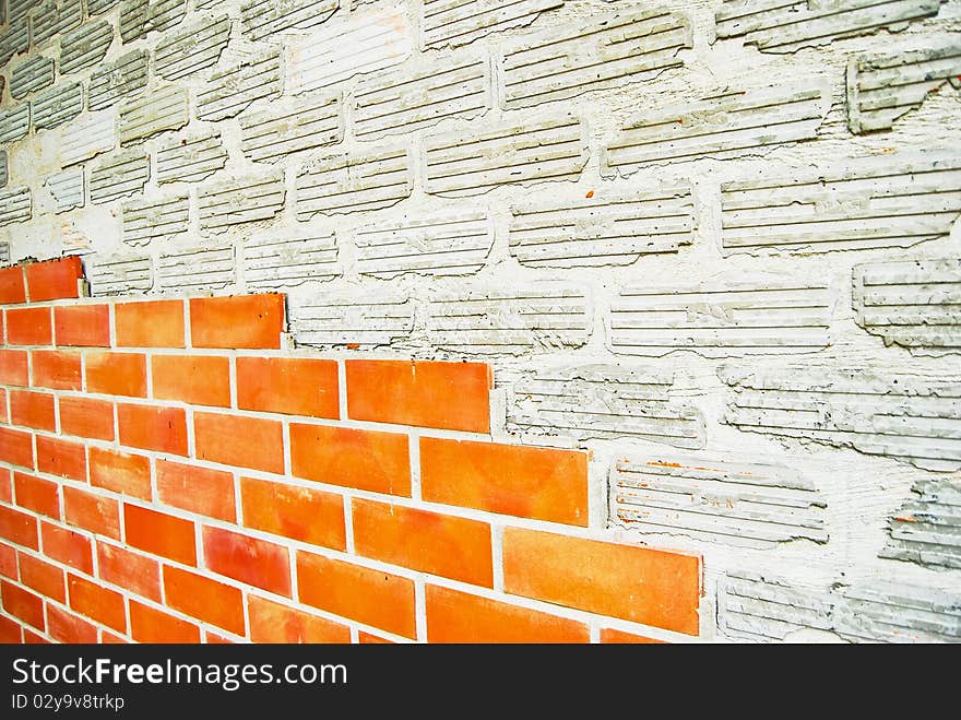 Old brick wall cracked abstract background texture