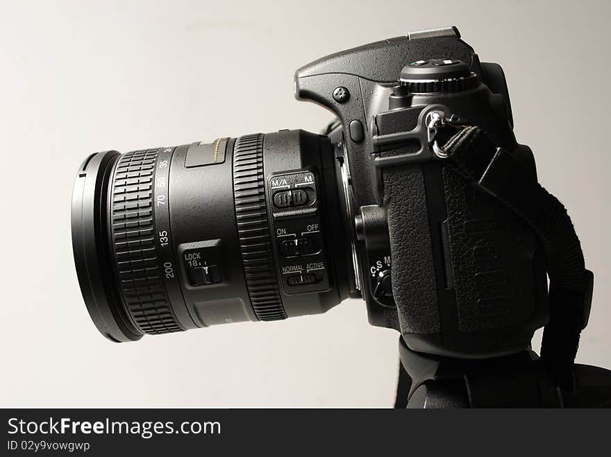 Camera isolated on white background