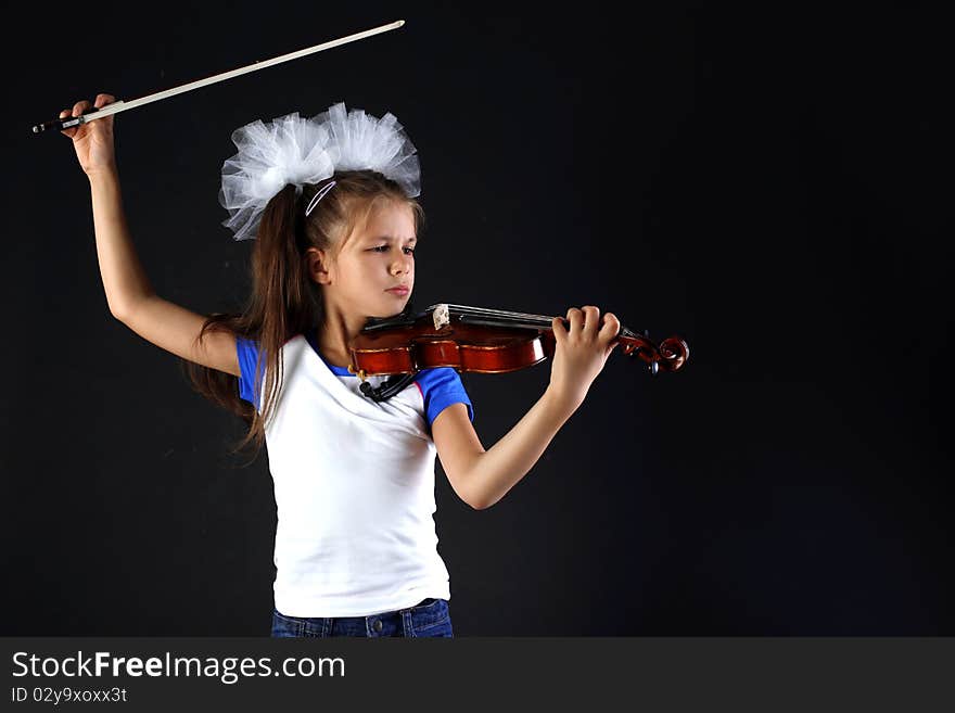 Girl and violin