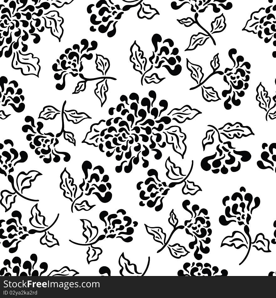 Colorful seamless with flowers pattern. Colorful seamless with flowers pattern